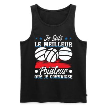 Je Suis Le Meilleur Pointeur - Débardeur bio Premium Homme - noir - Devant - Michal (187cm)