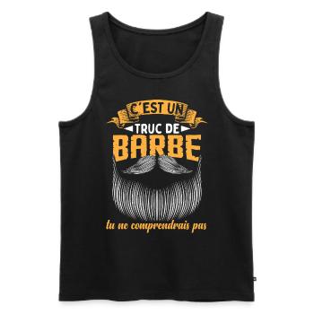 C'est Un Truc de Barbe - Débardeur bio Premium Homme - noir - Devant - Michal (187cm)