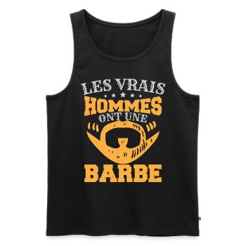 Hommes Ont Une Barbe - Débardeur bio Premium Homme - noir - Devant - Michal (187cm)