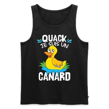 Je Suis Un Canard - Débardeur bio Premium Homme - noir - Devant - Michal (187cm)