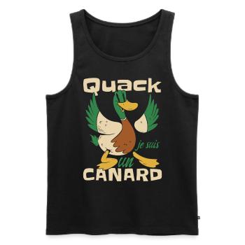 Je Suis Un Canard - Débardeur bio Premium Homme - noir - Devant - Michal (187cm)