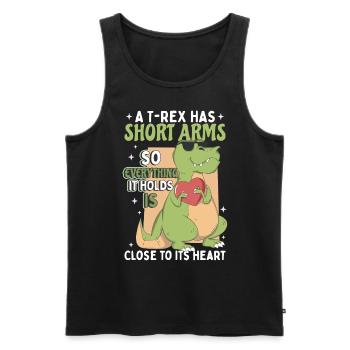 Dinosaure mignon T-Rex Enfants - Débardeur bio Premium Homme - noir - Devant - Michal (187cm)