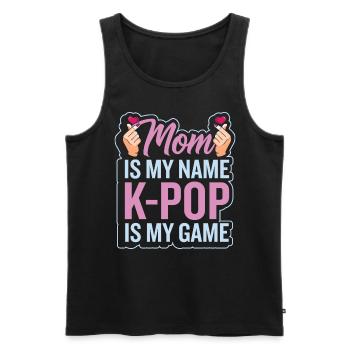 Maman est mon nom K-pop est mon jeu - Débardeur bio Premium Homme - noir - Devant - Michal (187cm)