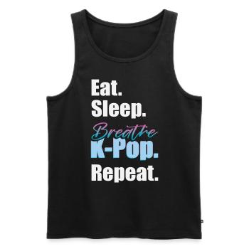 K-Pop Citation Kpop Lover - Débardeur bio Premium Homme - noir - Devant - Michal (187cm)