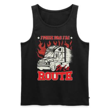 Routier Poids Lourd Chauffeur Conducteur - Débardeur bio Premium Homme - noir - Devant - Michal (187cm)