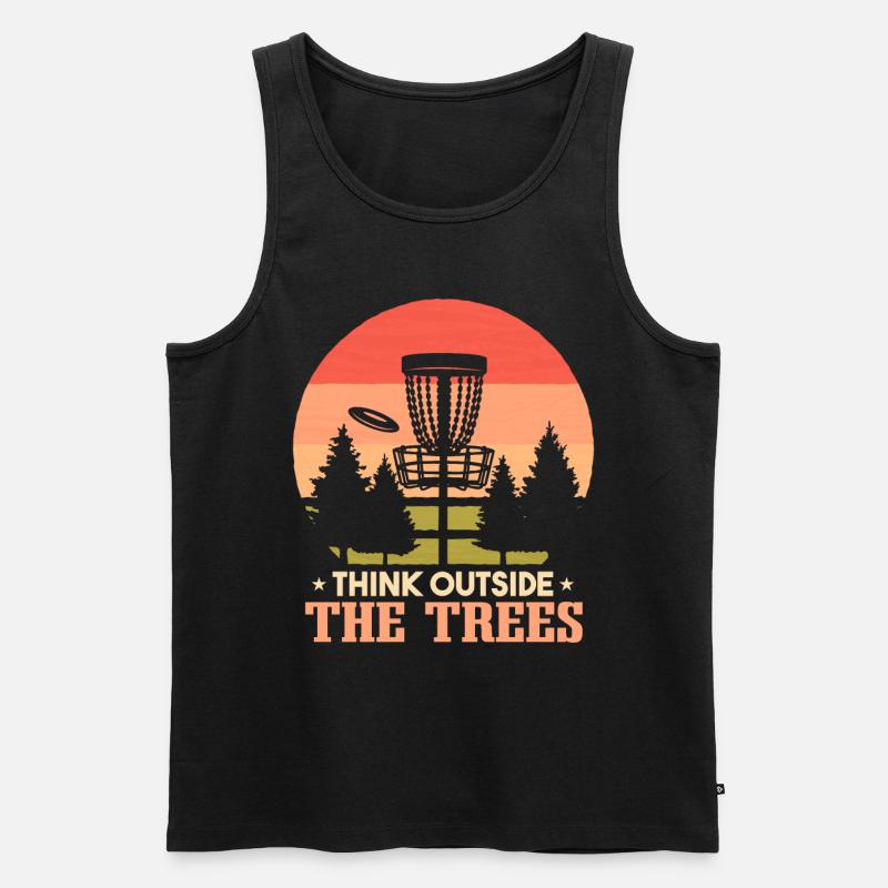 Frisbee-Golfspieler - Männer Premium Bio Tank Top - Schwarz