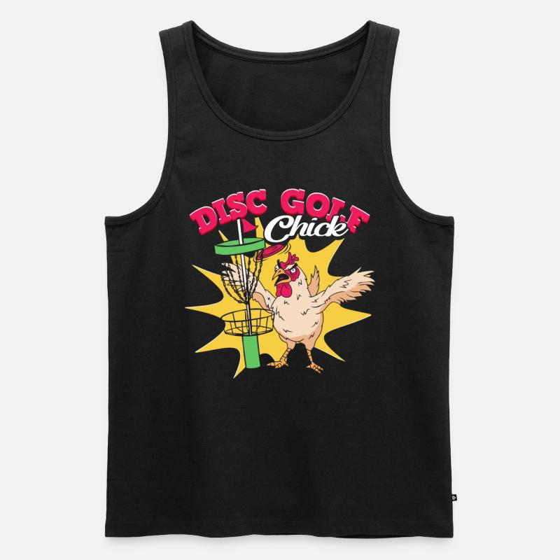 Disc Golf Küken - Männer Premium Bio Tank Top - Schwarz