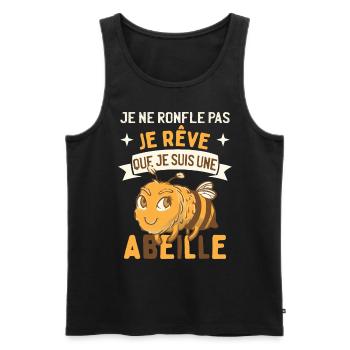 Je Suis Un Abeille - Débardeur bio Premium Homme - noir - Devant - AI Model Male 178 light (178cm)