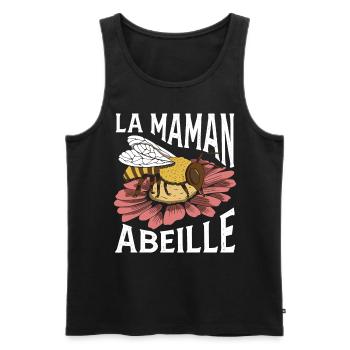 Maman Apicultrice Fête Des Mères - Débardeur bio Premium Homme - noir - Devant - AI Model Male 178 light (178cm)
