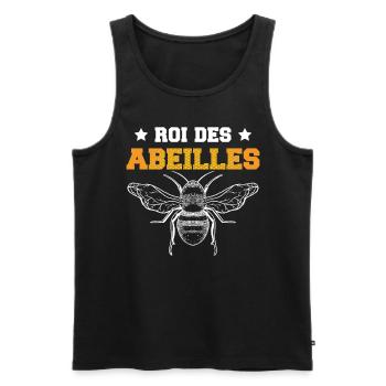 Roi Des Abeilles - Débardeur bio Premium Homme - noir - Devant - AI Model Male 178 light (178cm)