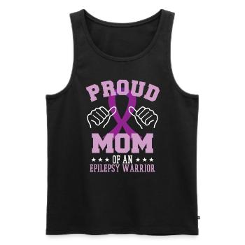 Mom Of An Epilepsy Warrior - Men's Premium Organic Tank Top - black - Front - AI Model Male 178 light (178cm)
