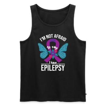 Ich habe Epilepsie - Männer Premium Bio Tank Top - Schwarz - Vorne - AI Model Male 178 light (178cm)