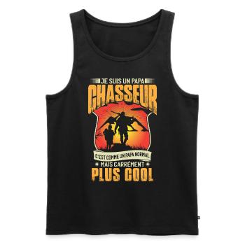 Papa Chasseur - Débardeur bio Premium Homme - noir - Devant - Michal (187cm)