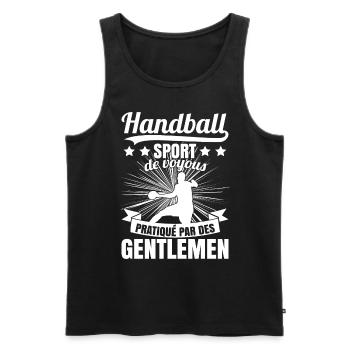 Handball Humour Handballeur - Débardeur bio Premium Homme - noir - Devant - Michal (187cm)