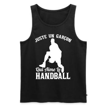 Enfant Handball Handballeur Sport - Débardeur bio Premium Homme - noir - Devant - Michal (187cm)