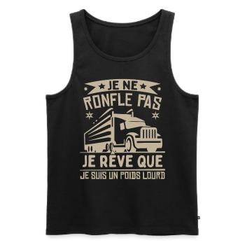 Je Suis Un Poids Lourd Camion - Débardeur bio Premium Homme - noir - Devant - Michal (187cm)