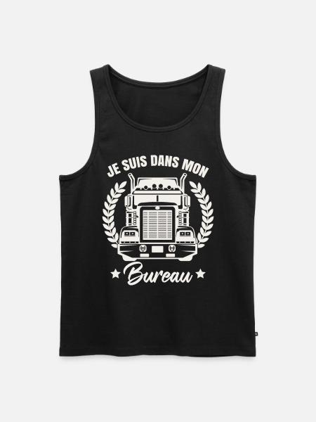 Je Suis Dans Mon Bureau - Débardeur bio Premium Homme - noir