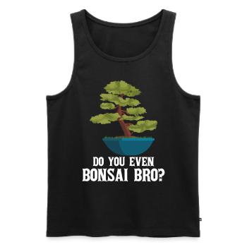 Bonsai Tree - Men's Premium Organic Tank Top - black - Front - AI Model Male 178 light (178cm)