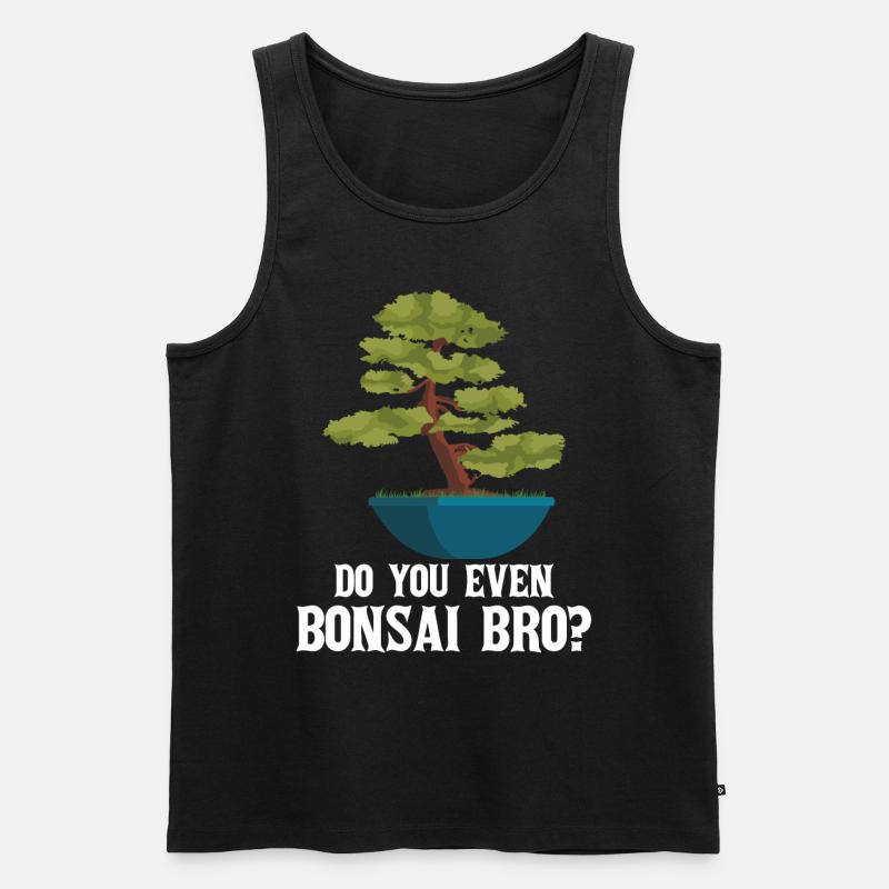 Bonsai Baum - Männer Premium Bio Tank Top - Schwarz