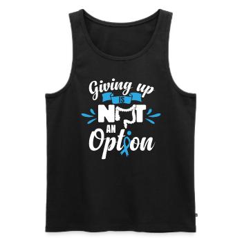 Aufgeben ist keine Option - Männer Premium Bio Tank Top - Schwarz - Vorne - Michal (187cm)