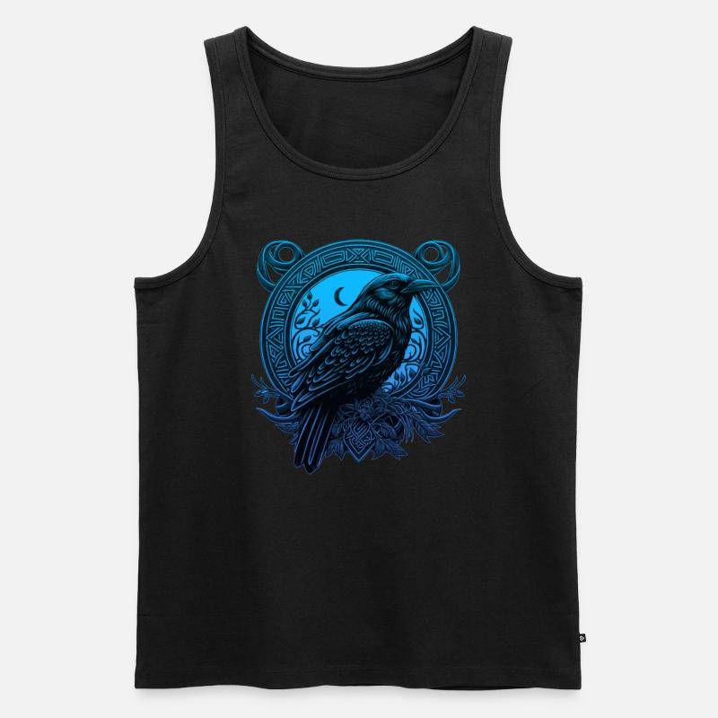 Rabe Keltisch - Männer Premium Bio Tank Top - Schwarz