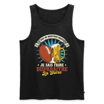 I am a rugby magician - Men's Premium Organic Tank Top - black - Front - AI Model Male 178 light (178cm)