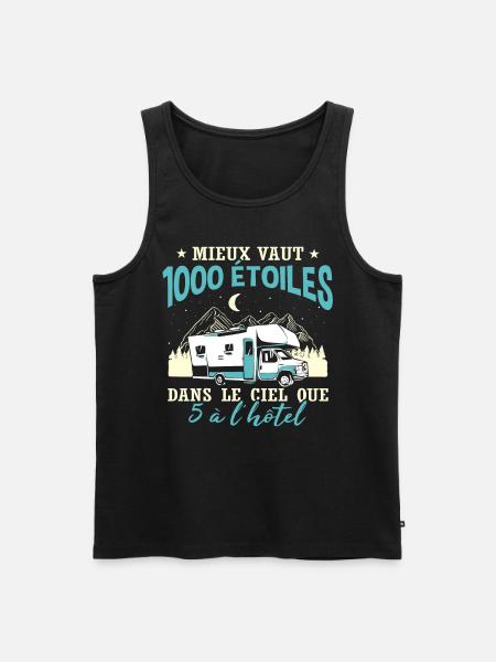 Camping Humour Campeur Camping-Car - Débardeur bio Premium Homme - noir