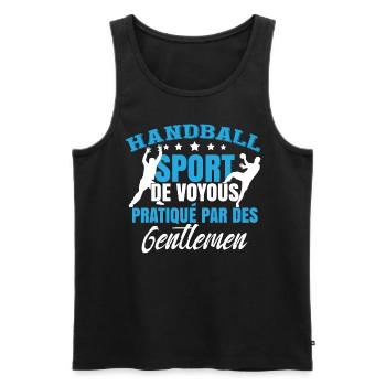 Handball Sport Entraîneur - Débardeur bio Premium Homme - noir - Devant - Michal (187cm)