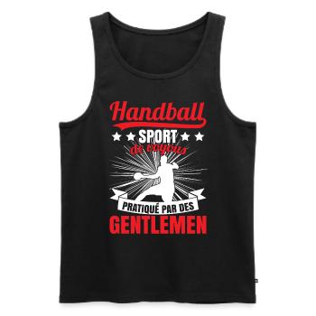 Entraîneur Handball - Débardeur bio Premium Homme - noir - Devant - Michal (187cm)