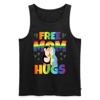 Kostenlose Mama-Umarmungen | Pride Month | LGBT - Männer Premium Bio Tank Top - Schwarz - Vorne - AI Model Male 178 light (178cm)