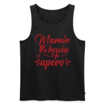 Mamie Humour Grand-Maman Cadeau - Débardeur bio Premium Homme - noir - Devant - Michal (187cm)