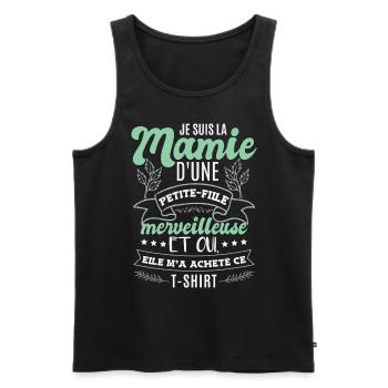 Je Suis La Mamie D'Une Petite-Fille - Débardeur bio Premium Homme - noir - Devant - AI Model Male 178 light (178cm)