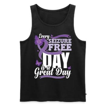 Epilepsy Awareness Gifts - Men's Premium Organic Tank Top - black - Front - AI Model Male 178 light (178cm)