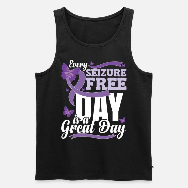 Epilepsie-Bewusstseinsgeschenke - Männer Premium Bio Tank Top - Schwarz