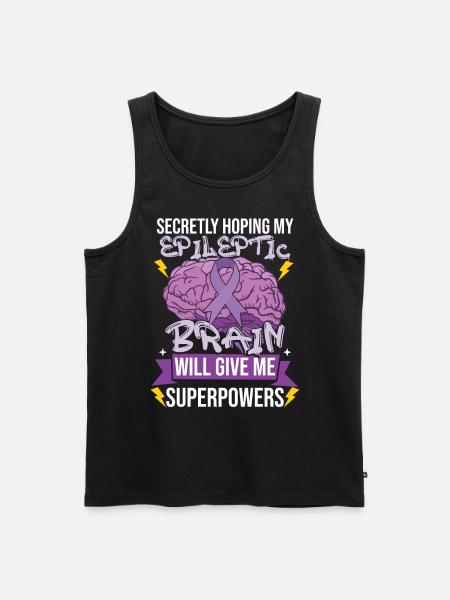 Epilepsy Awareness Month - Men's Premium Organic Tank Top - black