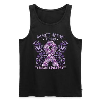 Ich habe Epilepsie - Männer Premium Bio Tank Top - Schwarz - Vorne - AI Model Male 178 light (178cm)