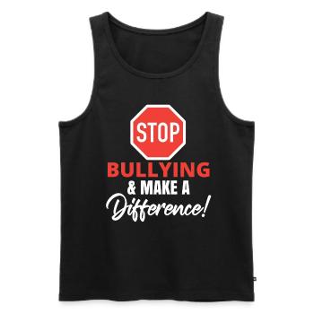 National Bully Awareness Month Anti Bullying - Men's Premium Organic Tank Top - black - Front - AI Model Male 178 light (178cm)