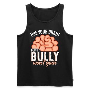 Anti-Mobbing-Mobbing-Tag der Einheit - Männer Premium Bio Tank Top - Schwarz - Vorne - AI Model Male 178 light (178cm)