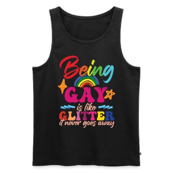 Lustiges schwules LGBT-Zitat - Männer Premium Bio Tank Top - Schwarz - Vorne - Michal (187cm)