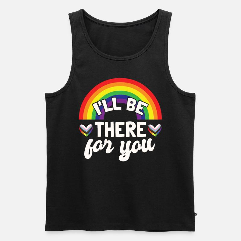 LGBTQ Regenbogen Pride Monat - Männer Premium Bio Tank Top - Schwarz