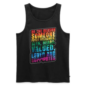 LGBT Quote - Men's Premium Organic Tank Top - black - Front - Michal (187cm)