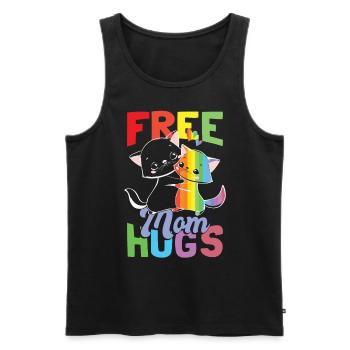 Cat LGBT Mom Free Mom Hugs Pride Month - Débardeur bio Premium Homme - noir - Devant - Michal (187cm)