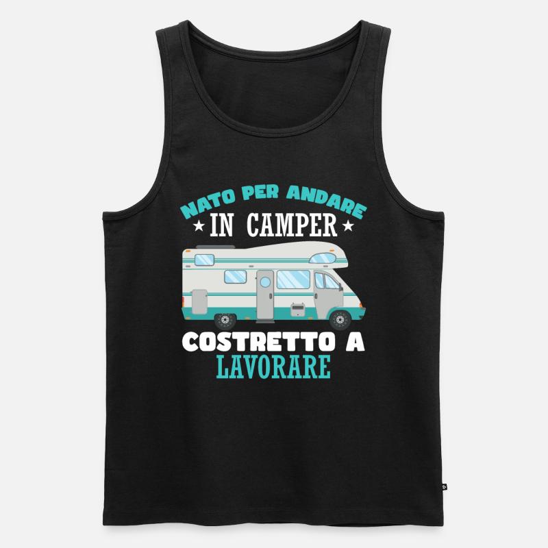 Fun Camper Camper Camping - Männer Premium Bio Tank Top - Schwarz