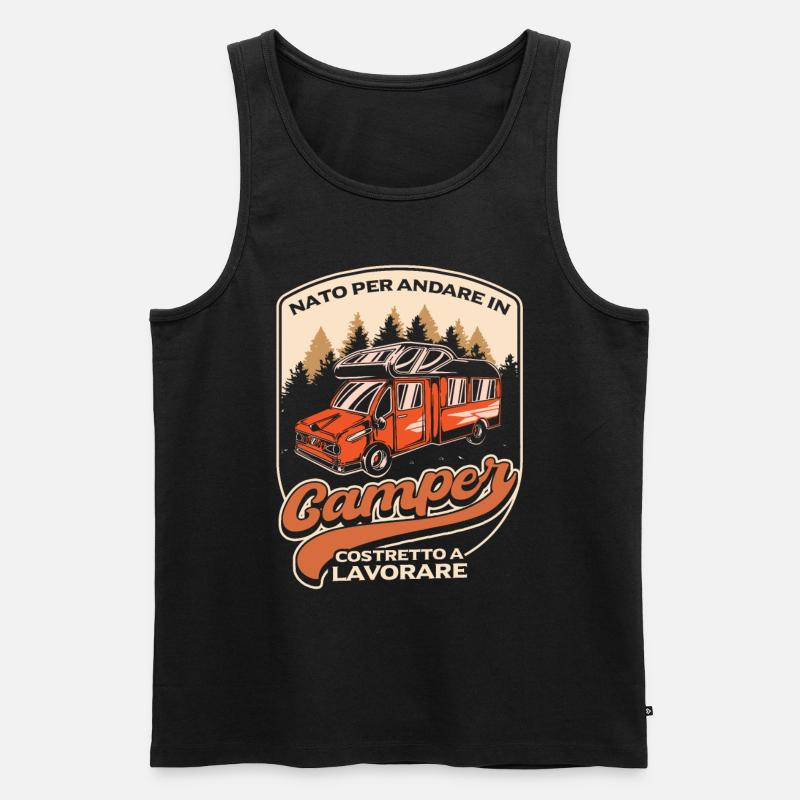 Camper | Camping | Camper | Caravan - Men's Premium Organic Tank Top - black