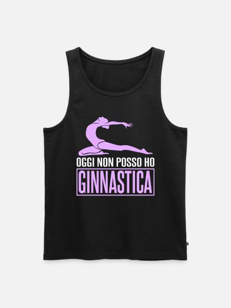 Ich kann nicht turnen - Männer Premium Bio Tank Top - Schwarz