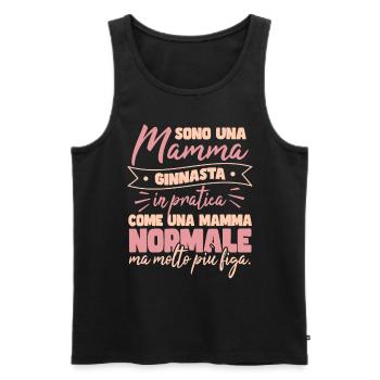 Mama gymnast like a normal mom - Men's Premium Organic Tank Top - black - Front - Michal (187cm)
