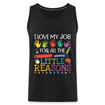 Erzieherin Kita Lehrer Unterricht - Männer Premium Bio Tank Top - Anthrazit - Vorne - Alexander (188cm)