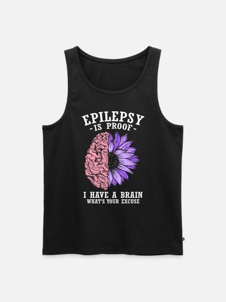 Epilepsy Is Proof | Epileptic | Epilepsy Warrior - Men's Premium Organic Tank Top - black