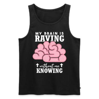 Epilepsy Funny Quote - Men's Premium Organic Tank Top - black - Front - AI Model Male 178 light (178cm)