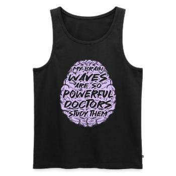 Lustiger Epilepsie-Krieger - Männer Premium Bio Tank Top - Schwarz - Vorne - AI Model Male 178 light (178cm)